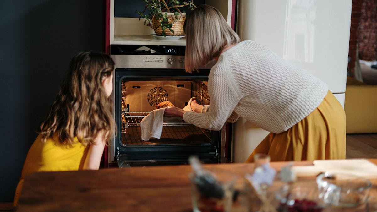 House exterior in winter heating season